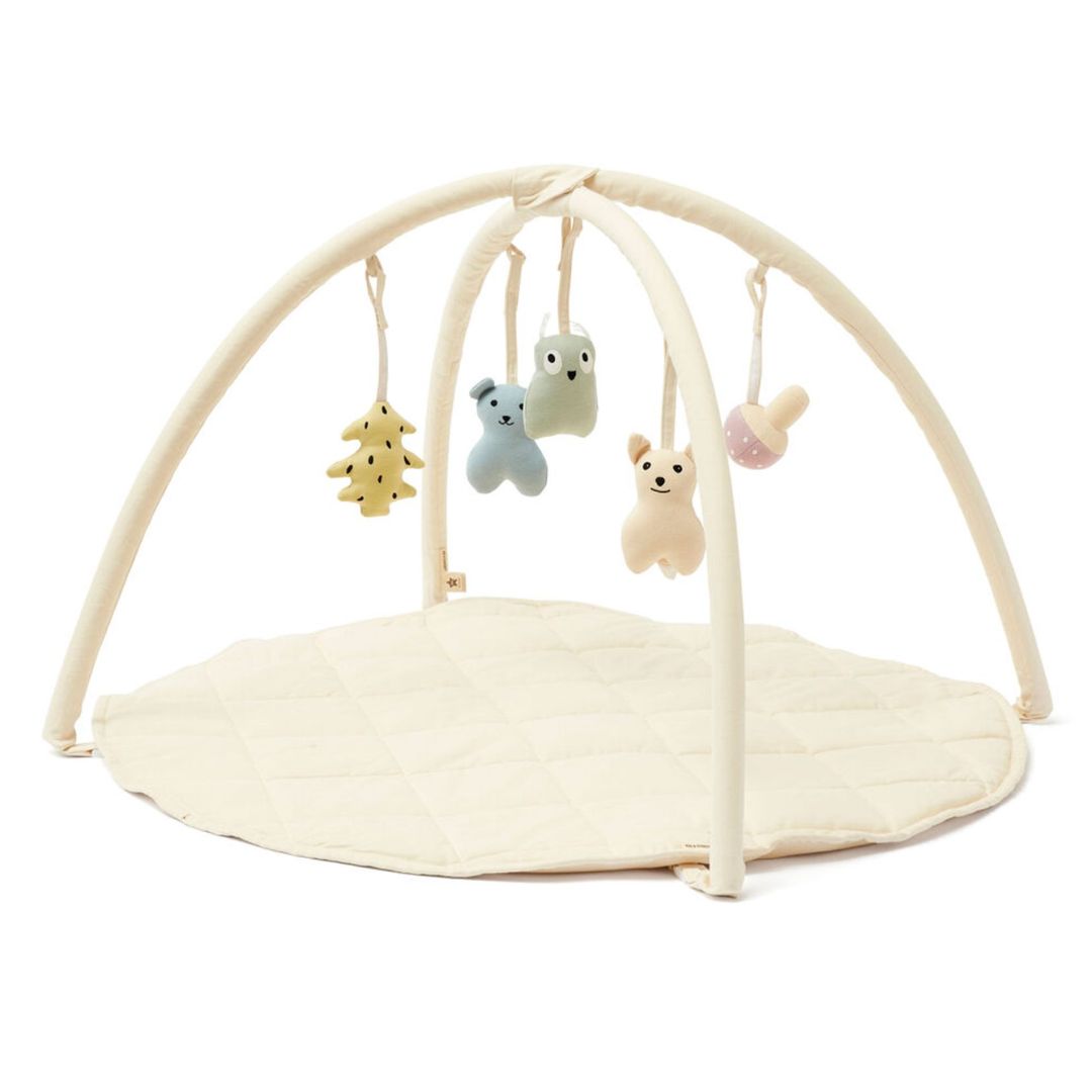 Kids Concept Baby Gym tekstil naturhvid