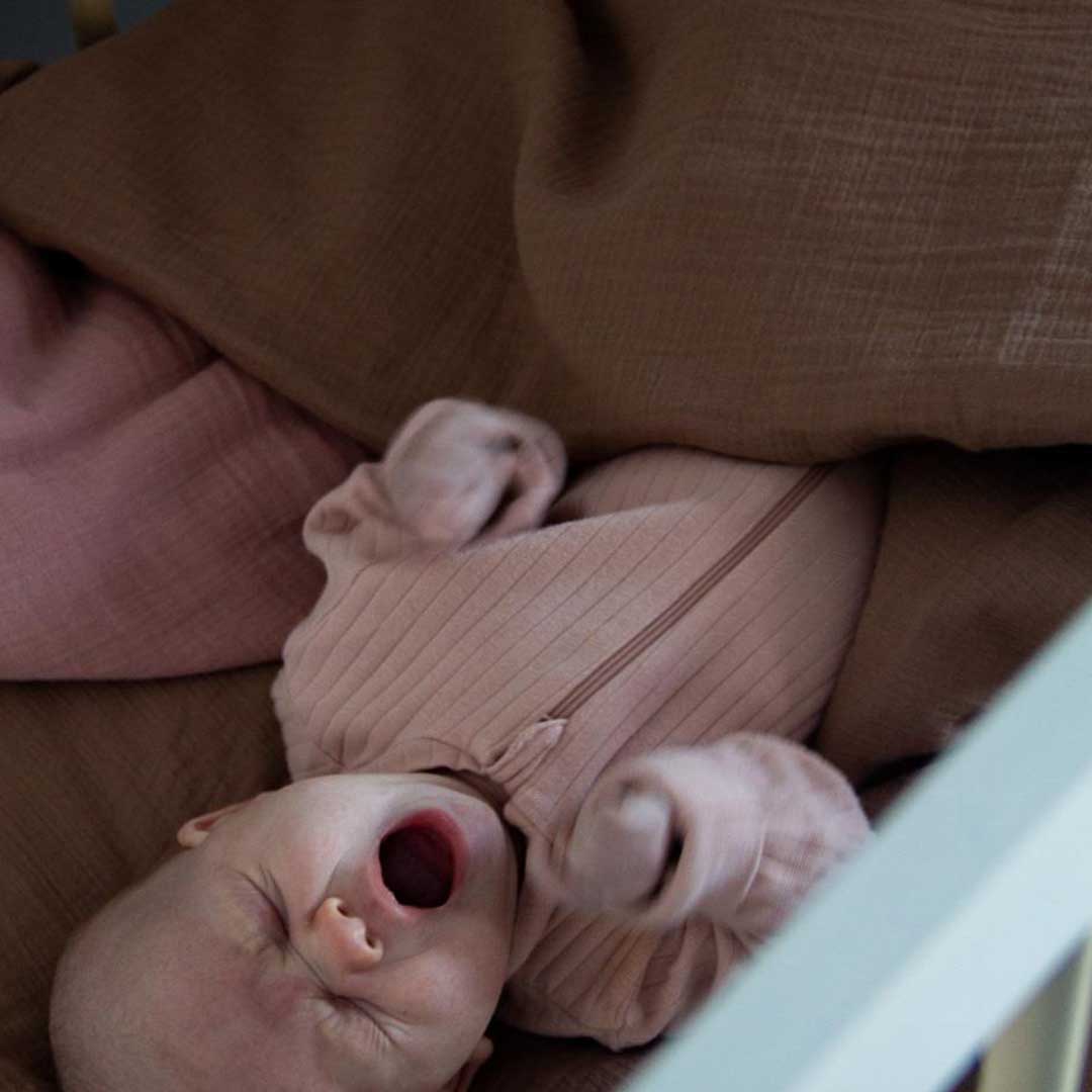 Ng Baby Dynebetræk Vugge Muslin Brun