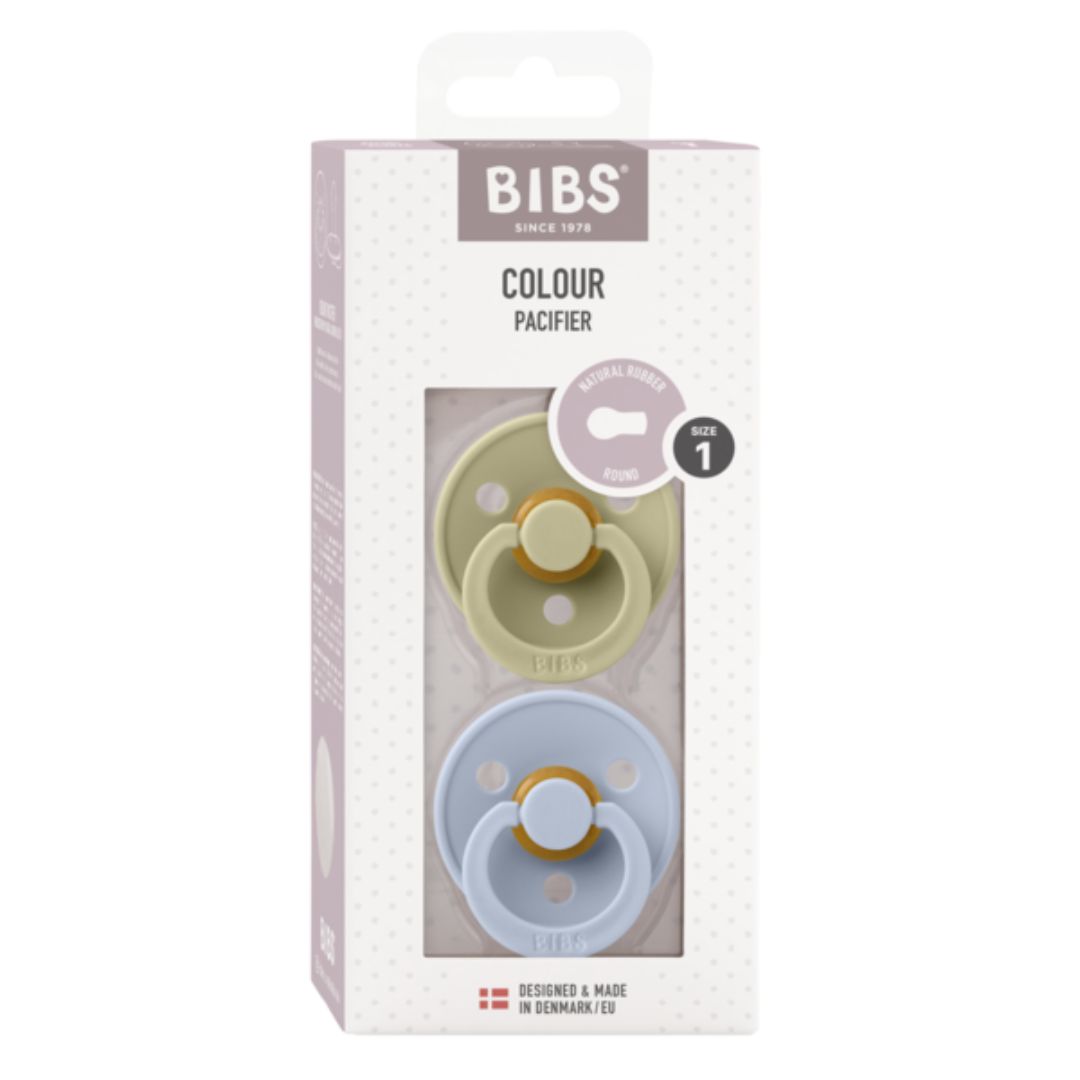 Bibs Napp 2-Pack 0-6m Khaki/Dusty Blue