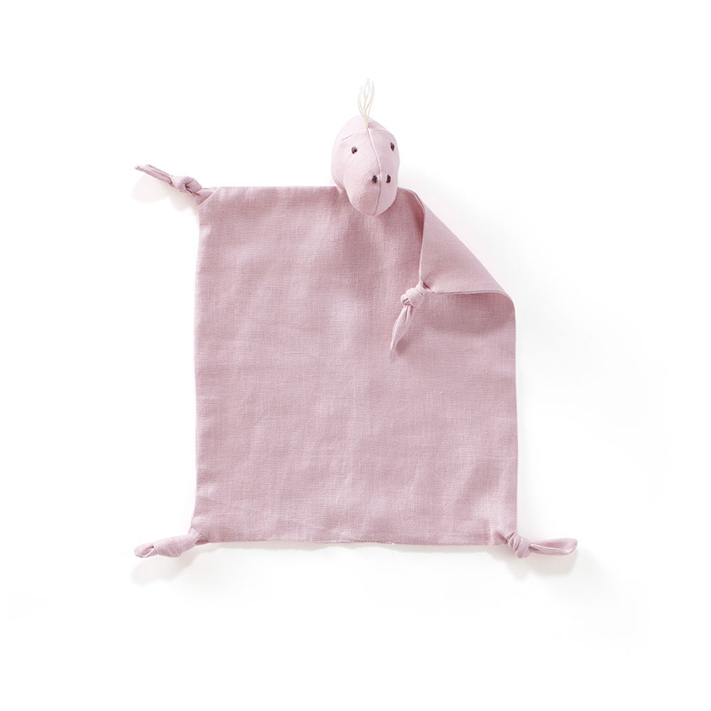  Kids Concept Snute tæppe Dino linned pink NEO