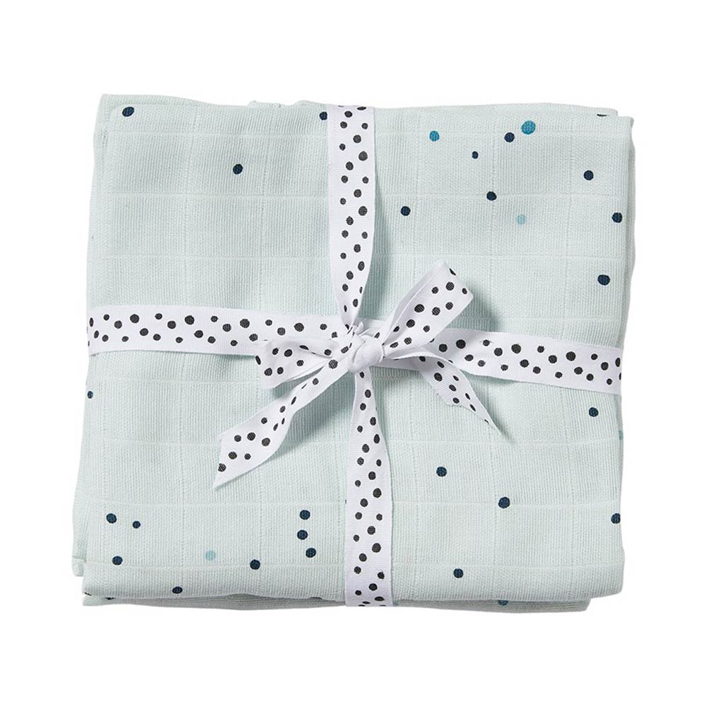 Done by Deer swaddle 2-pak tæpper Dreamy dots Blå