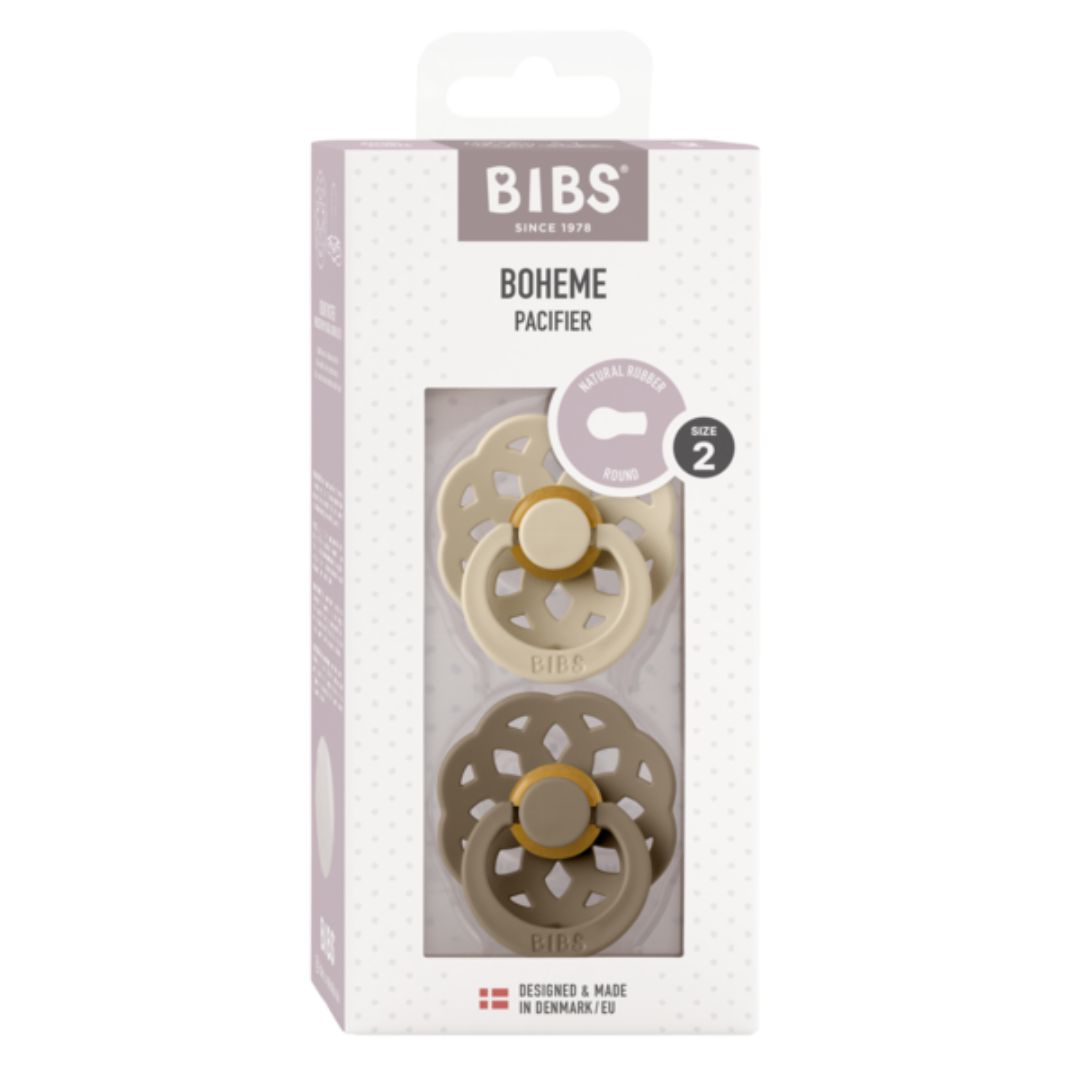 BIBS dug Boheme 2-pak 6-18m Vanilla/Dark Oak