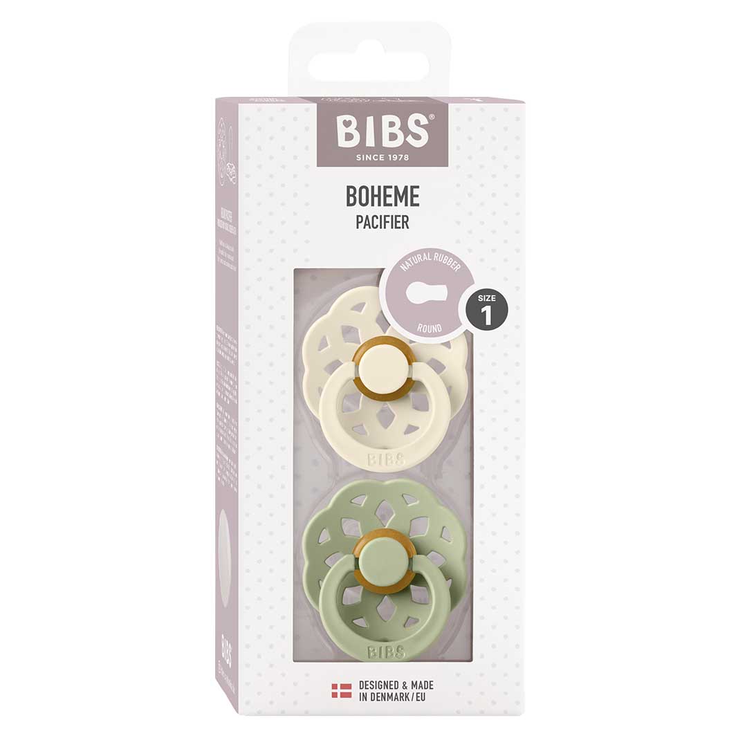 BIBS dug Boheme 2-pak 0-6m Ivory/Sage