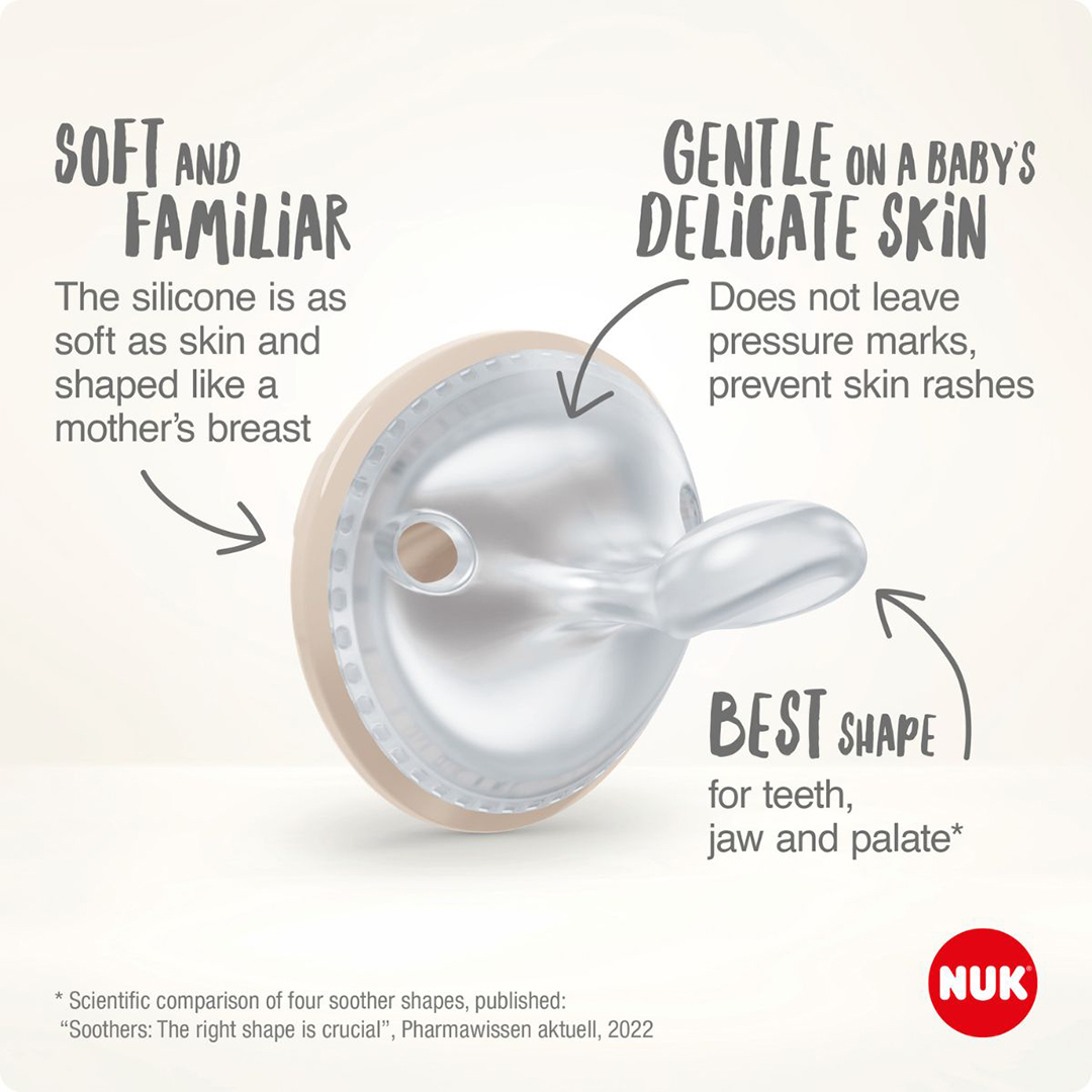 NUK-sut Mommyfeel silikone Grøn 0-9 m