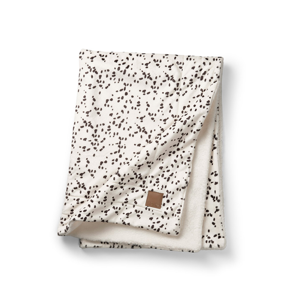 Elodie Pearl Velvet Blanket - Dalmatian Dots