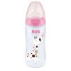 NUK First Choice+ Flow Control sutteflaske 300 ml Pink