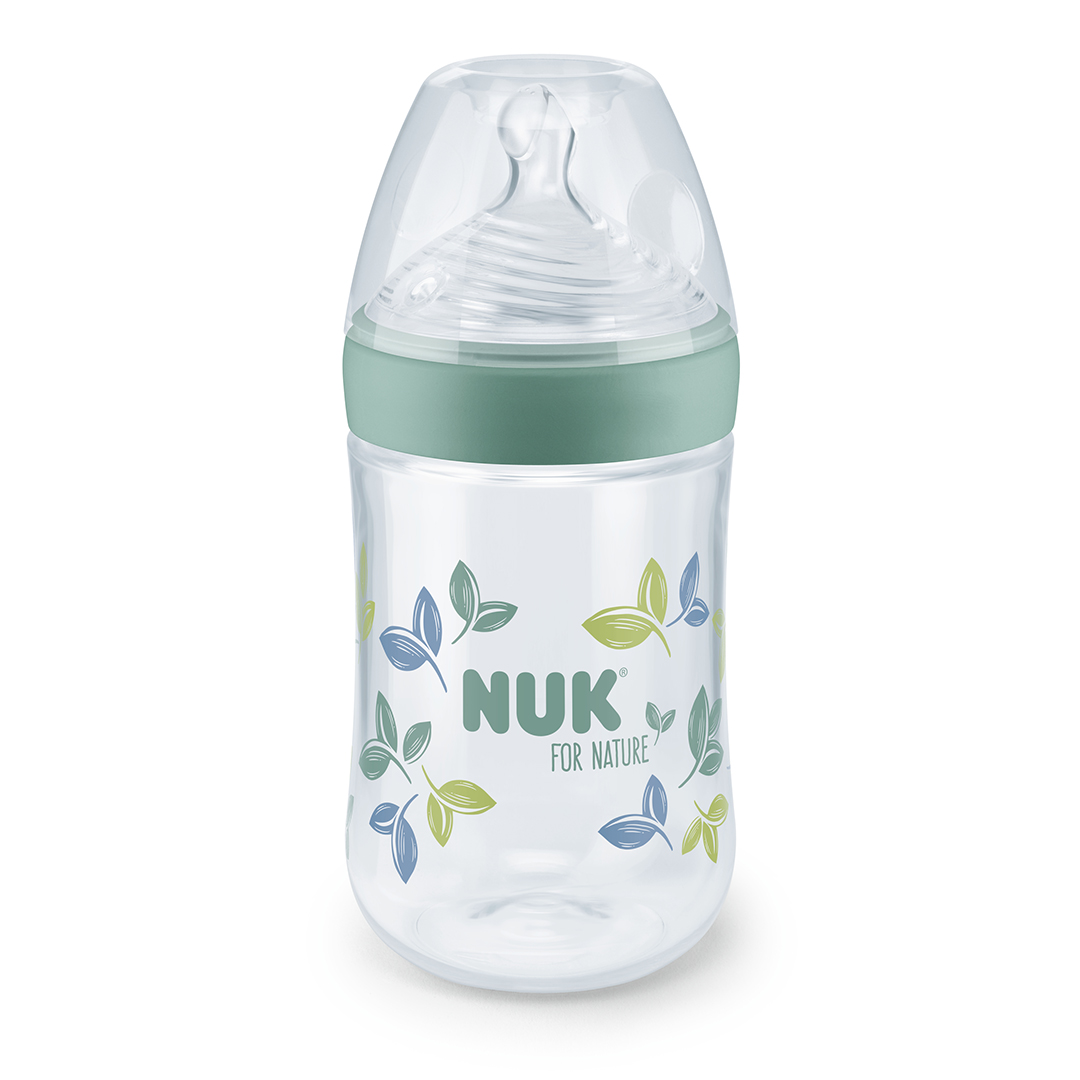 NUK for Nature silikone sutteflaske i blandede farver 260 ml