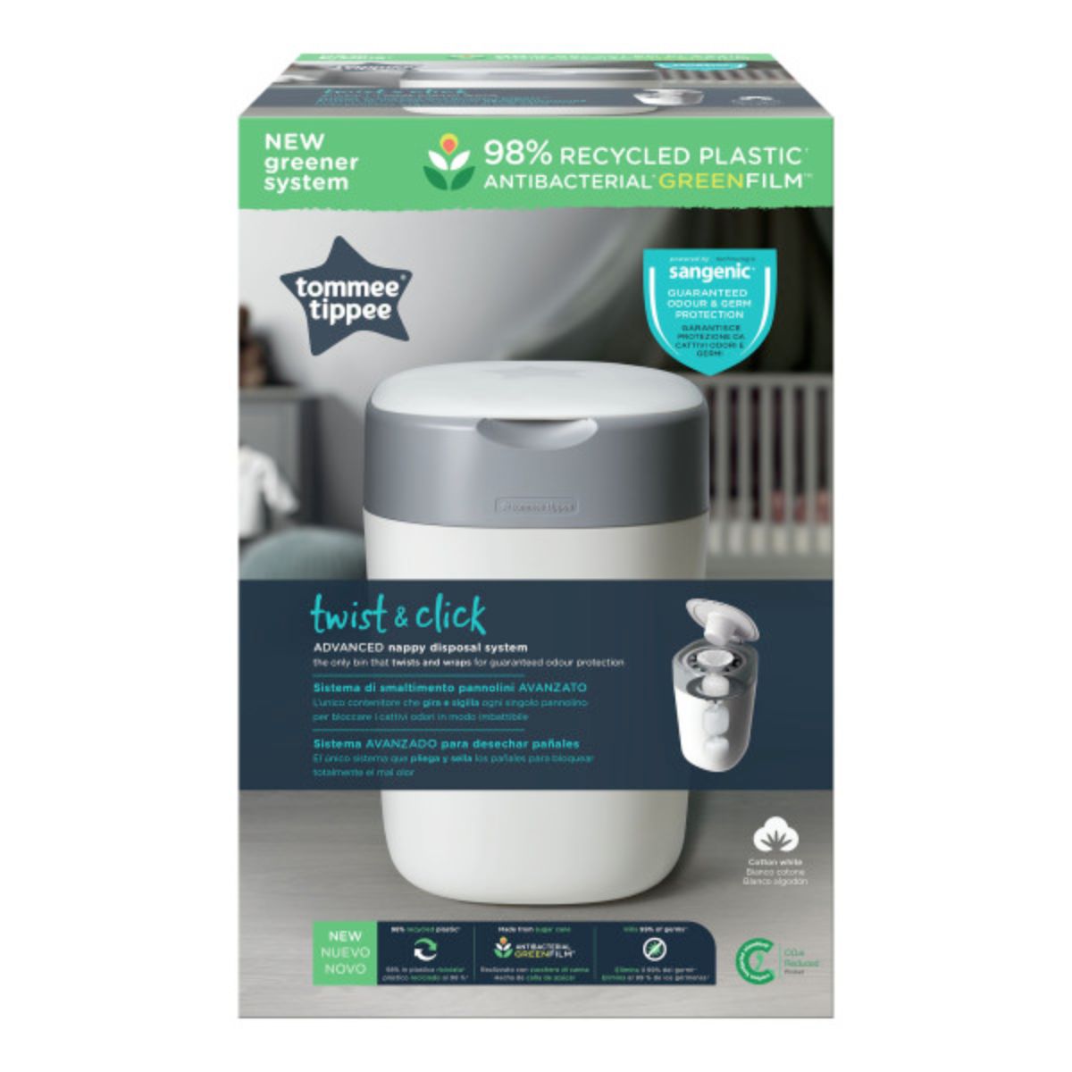 Tommee Tippee blespand Sangenic Twist & Click Hvid