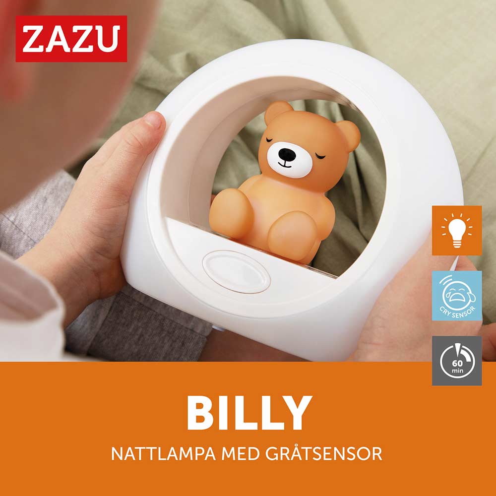 Zazu natlampe Bjørnen Billy Gul