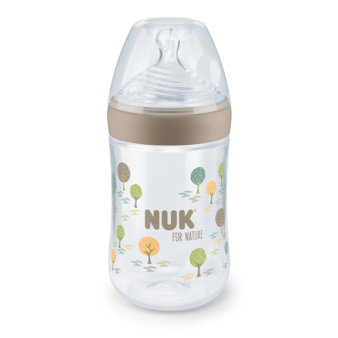 NUK for Nature silikone sutteflaske i blandede farver 260 ml