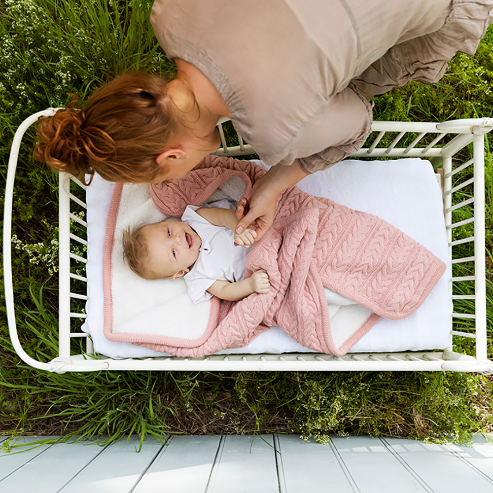 Vinter & Bloom Nuttet babytæppe Dusty Rose