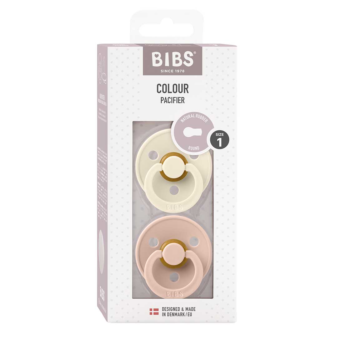 BIBS sut 2-pak 0-6m Ivory/Blush