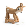 Sebra Dixi The Deer Pull Toy hæklet, lysebrun