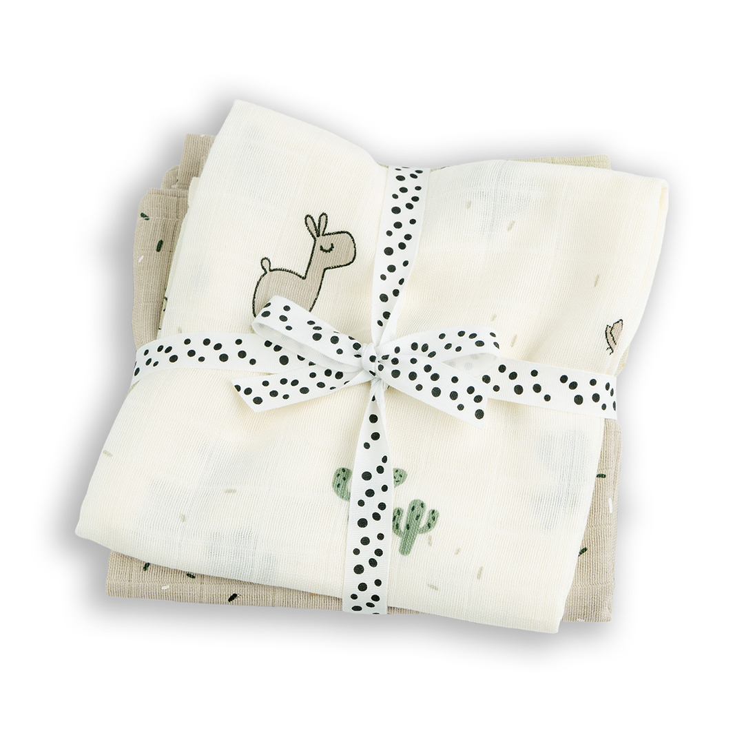 Done by Deer felt Swaddle 2-pack GOTS Lalee Sand