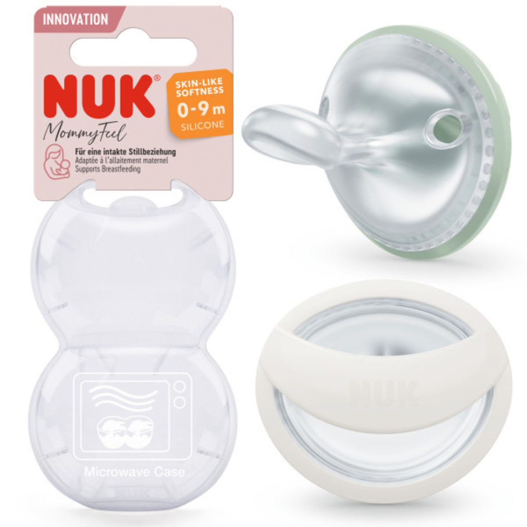 NUK-sut Mommyfeel silikone Grøn 0-9 m