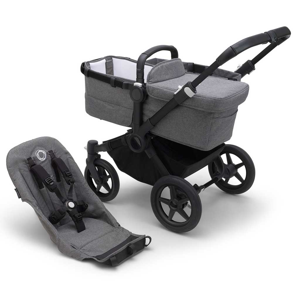 Bugaboo Donkey 5 Base Sort/Grå Melange