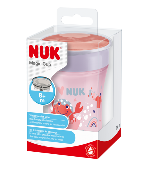 NUK Evolution Magic Mini Mug 230ml Rød