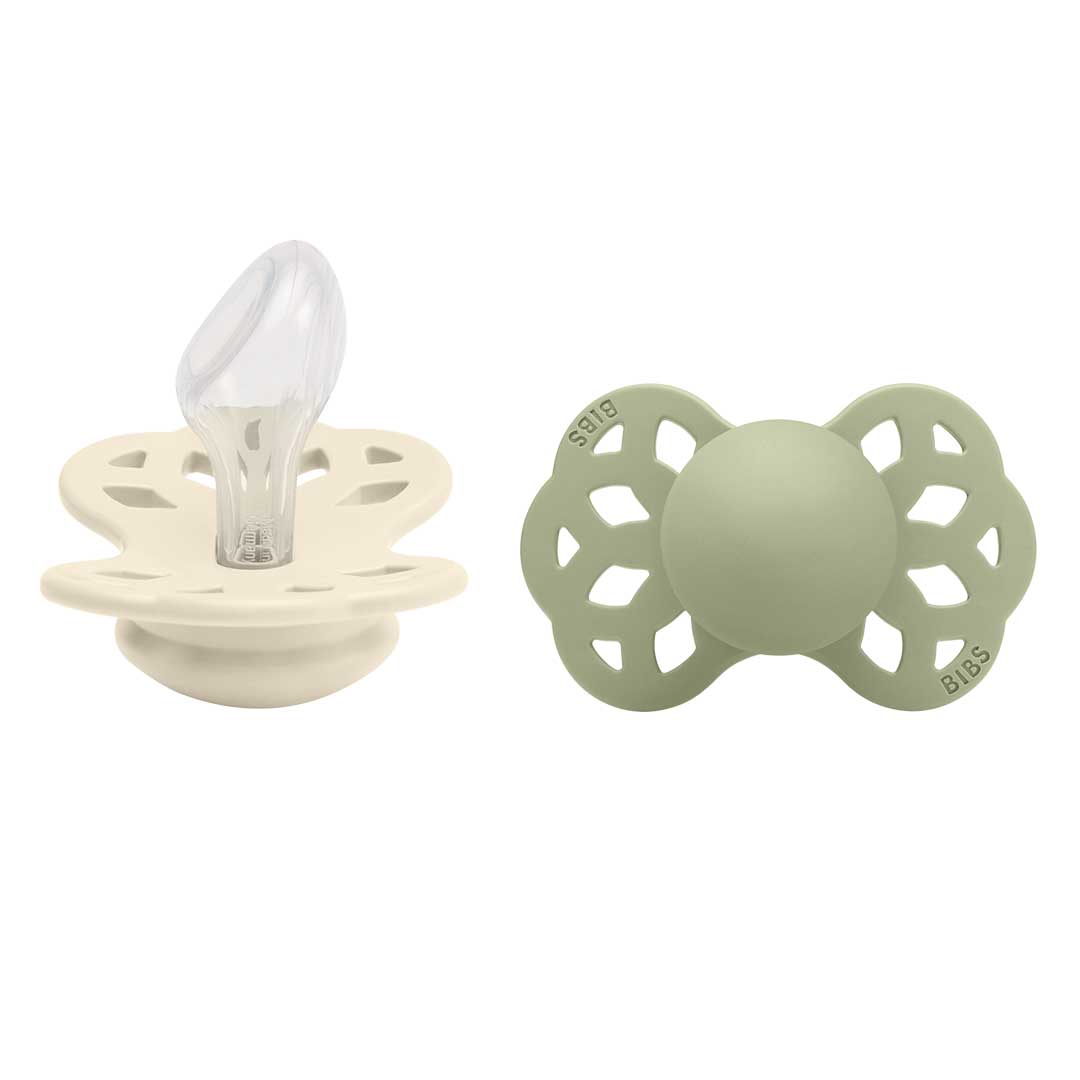 BIBS dug 2-pak infinity ivory/sage 6-18m