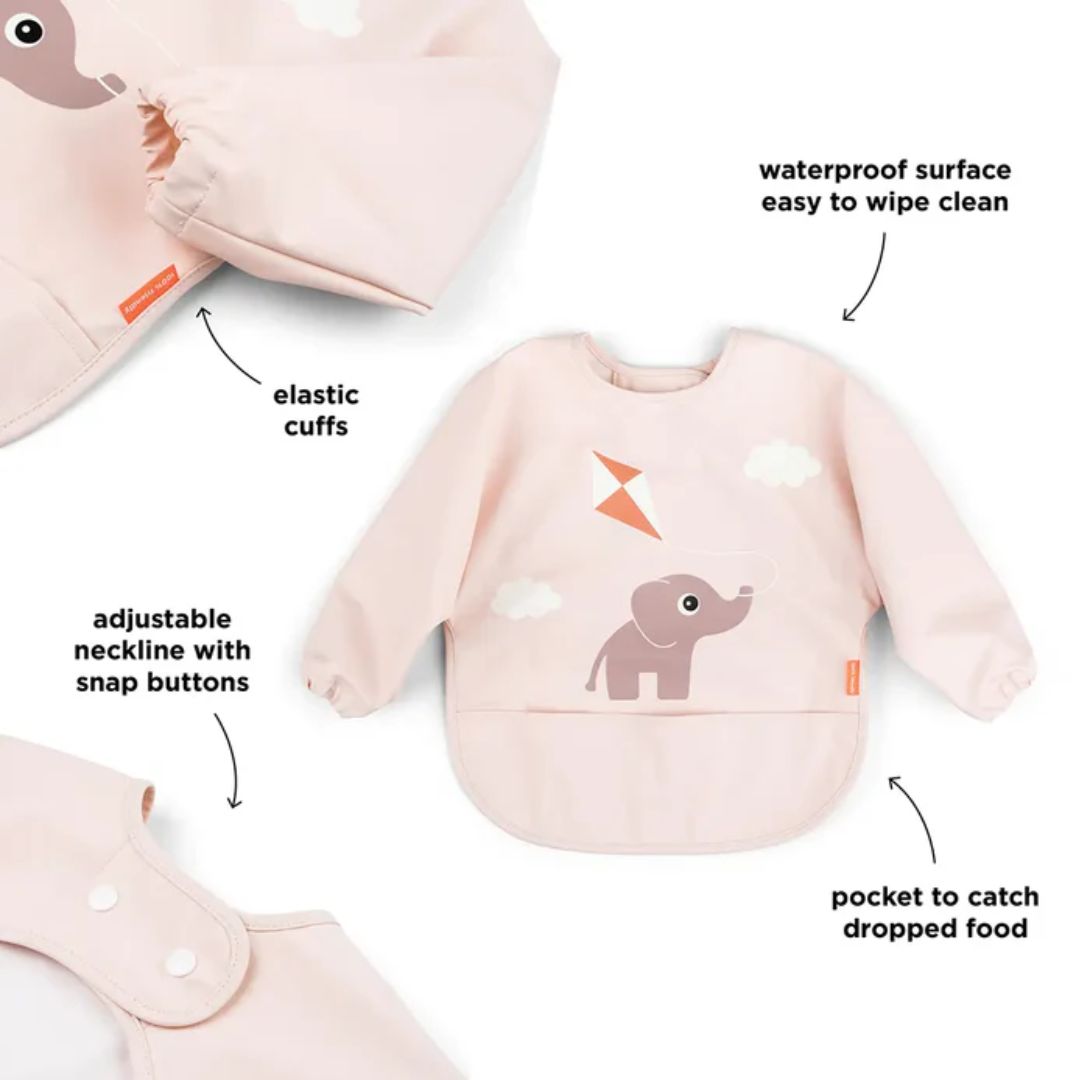 Udført af Deer Bib med sleeve Playground Powder