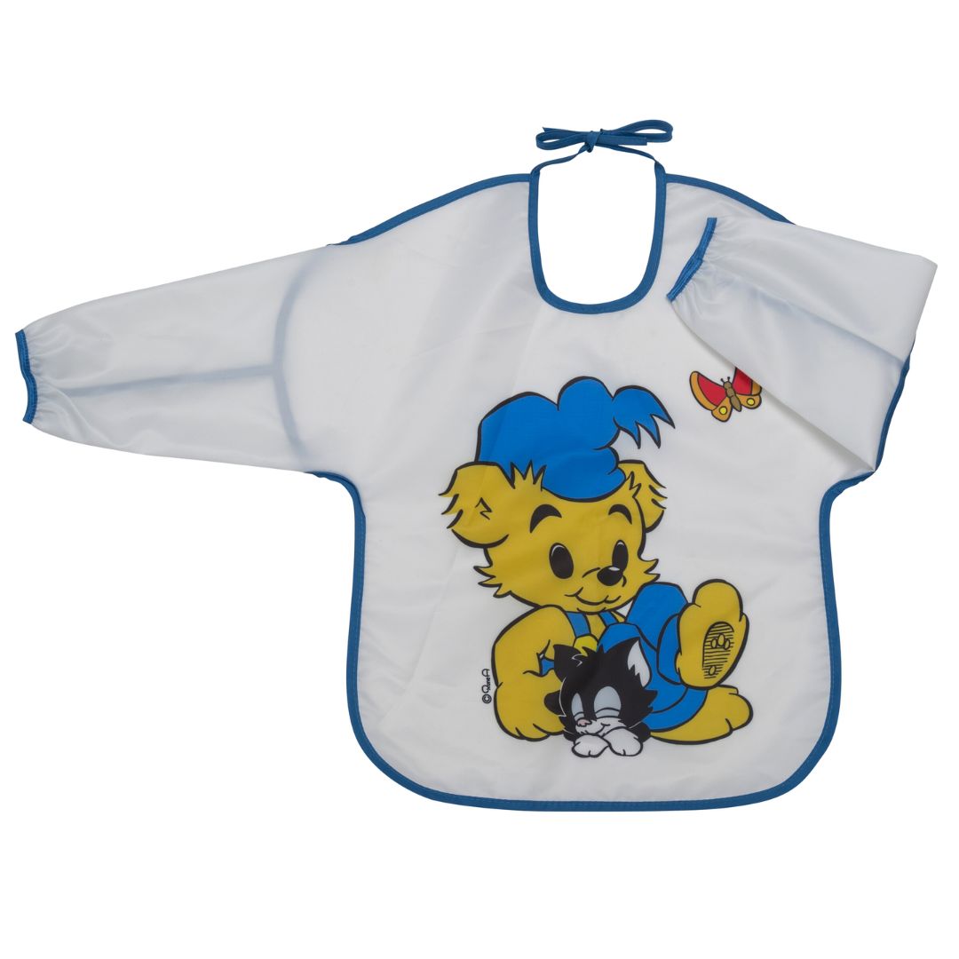 Right Start-bamse, hagesmæk med ærme/forklæde