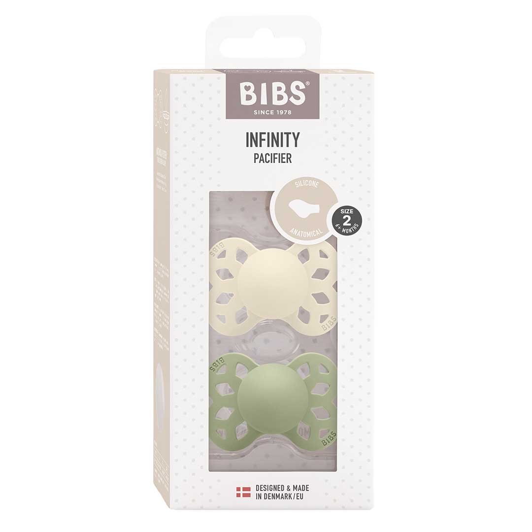 BIBS dug 2-pak infinity ivory/sage 6-18m