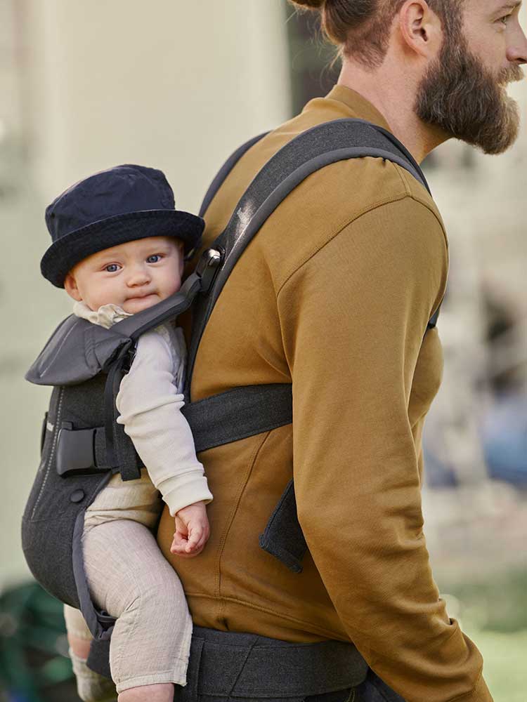 BabyBjörn One bæresele, vævet, denimgrå/mørkegrå