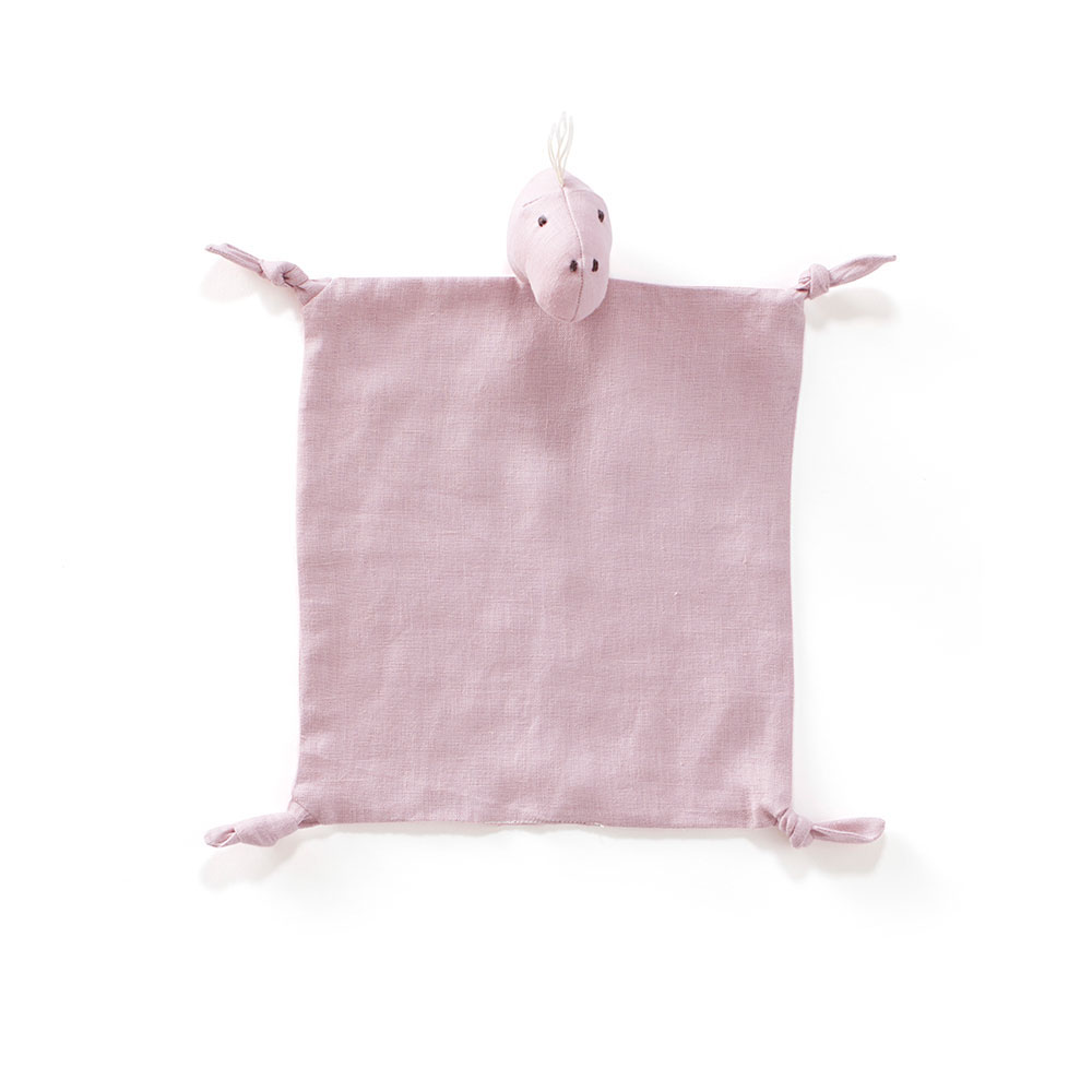  Kids Concept Snute tæppe Dino linned pink NEO