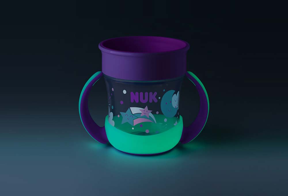 NUK Evolution Magic Mini krus 160 ml Glow in the dark Girl 