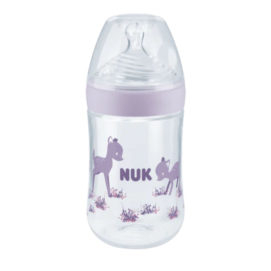 NUK Nature Sense sutteflaske 260 ml blandede farver