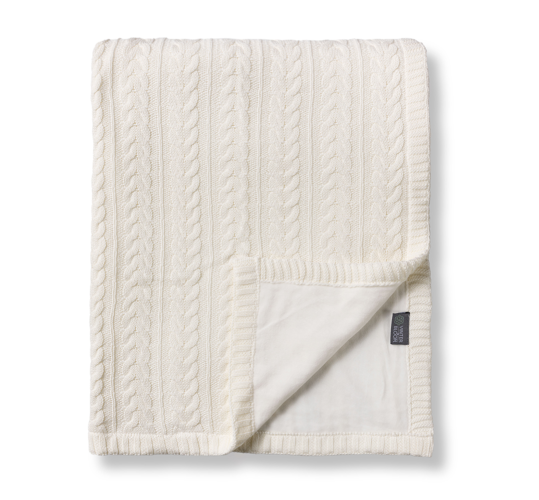 Vinter & Bloom bomuldstæppe Cuddly EKO Warm White