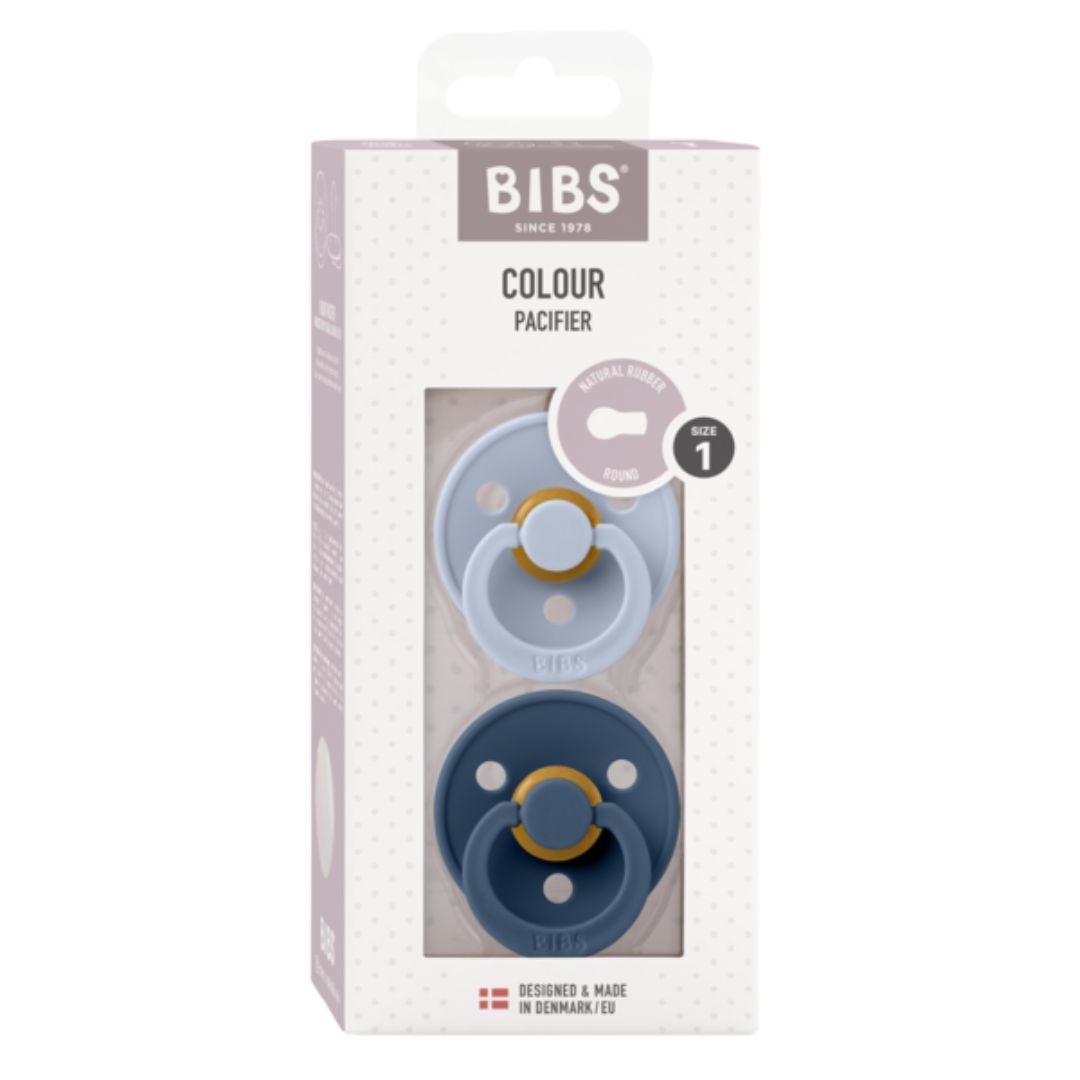 Bibs Napp 2-Pack 0-6m Dusty Blue/Steel Blue