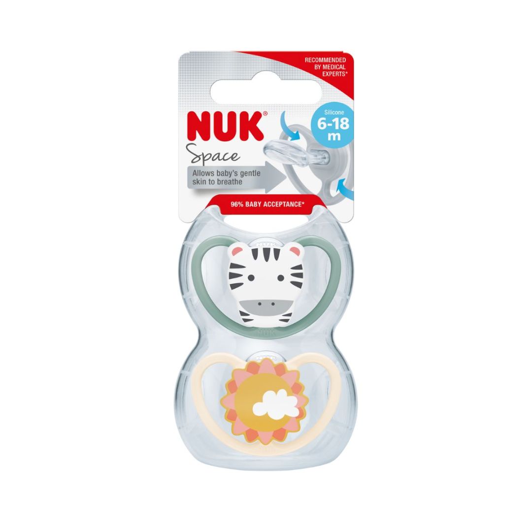 NUK-sut 6-18m Space Zebra