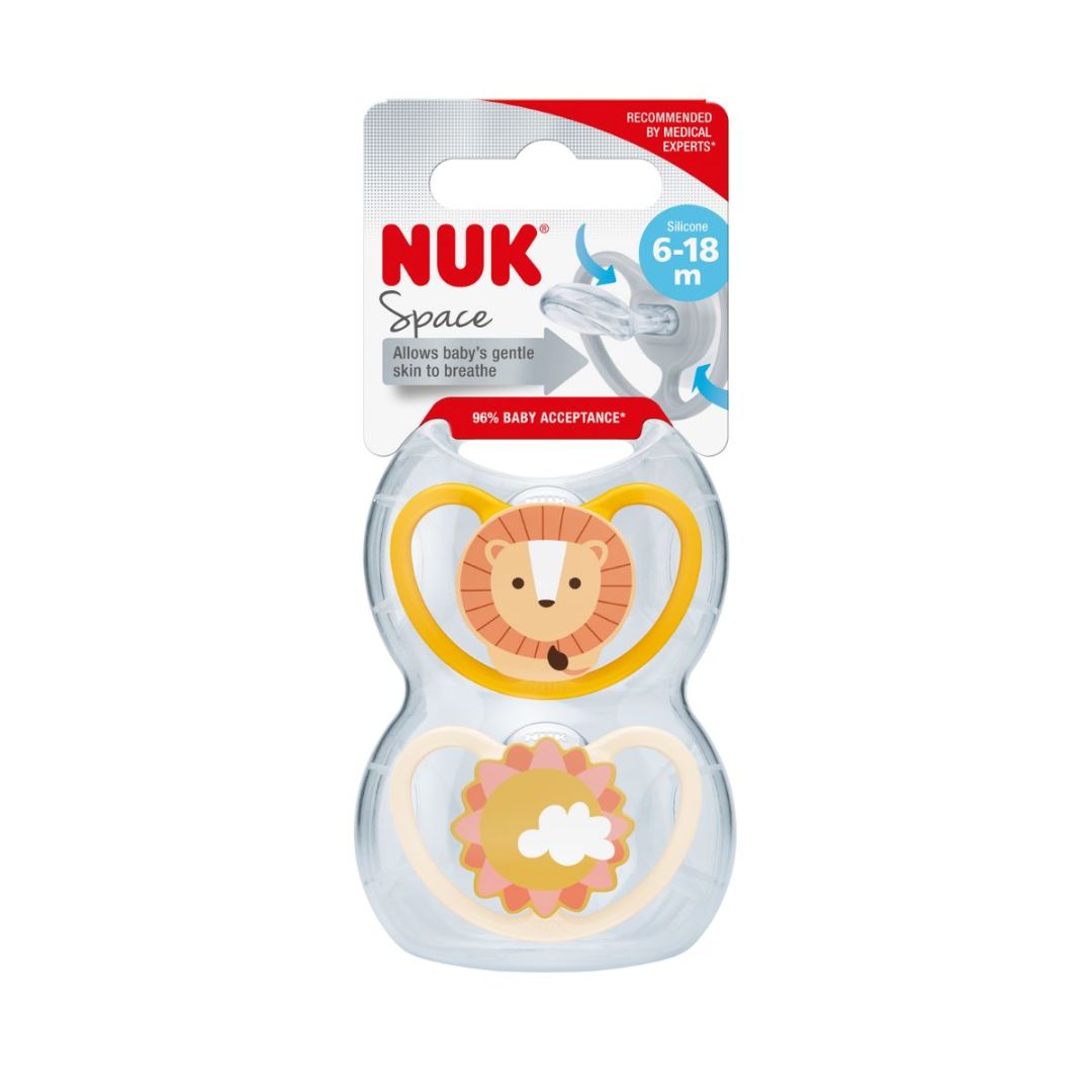 NUK sutteflaske 6-18m Space Lion