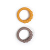 Filibabba Silicone Teether 2-pack Warm Grey/Honey Gold