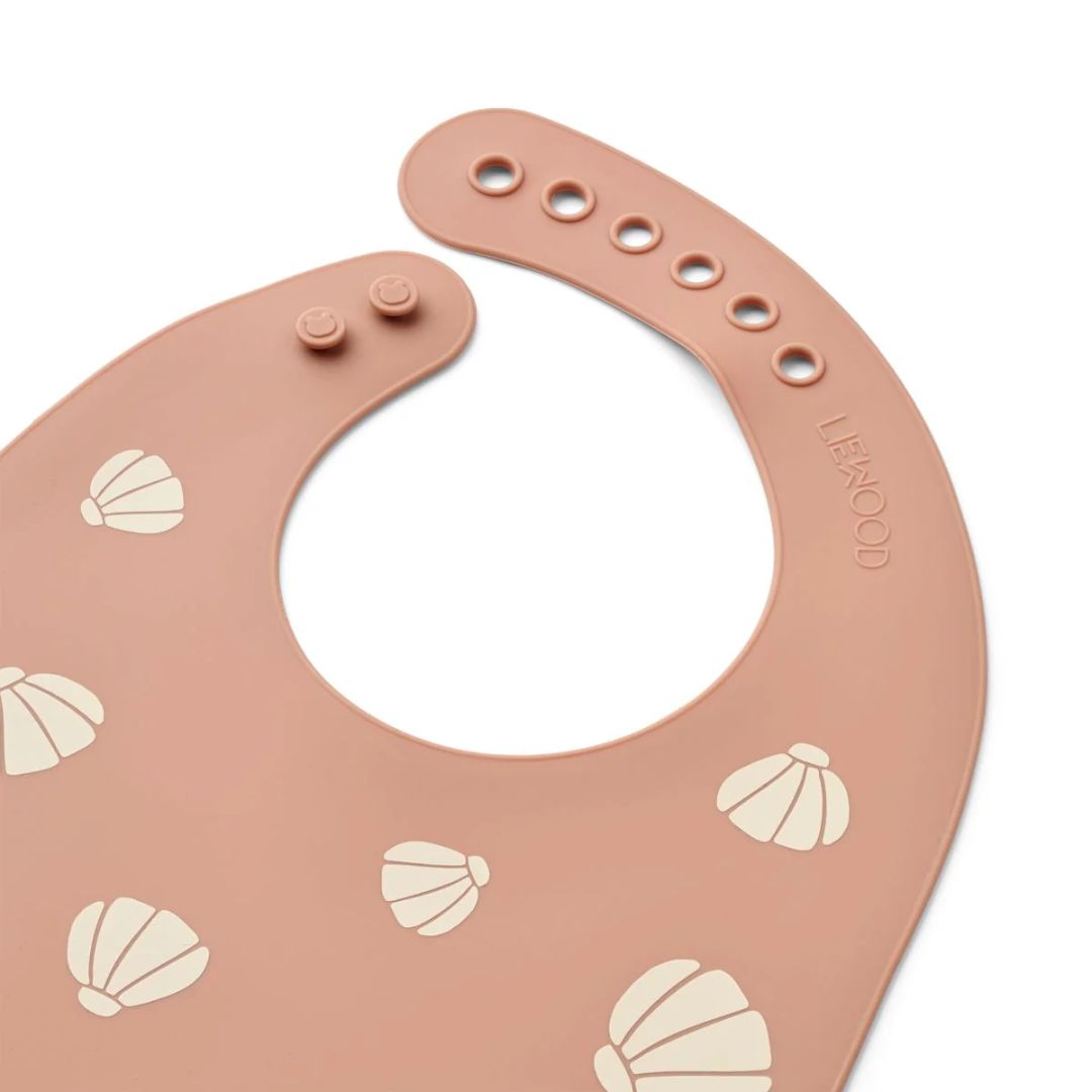 Liewood Tilda Silicone Bib 2-Pack Shell / Pale tuscany