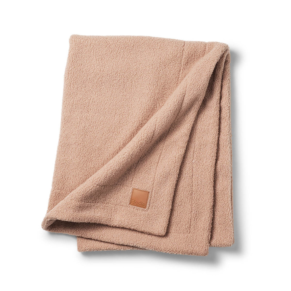 Elodie Pearl Velvet Blanket - Pink Bouclé