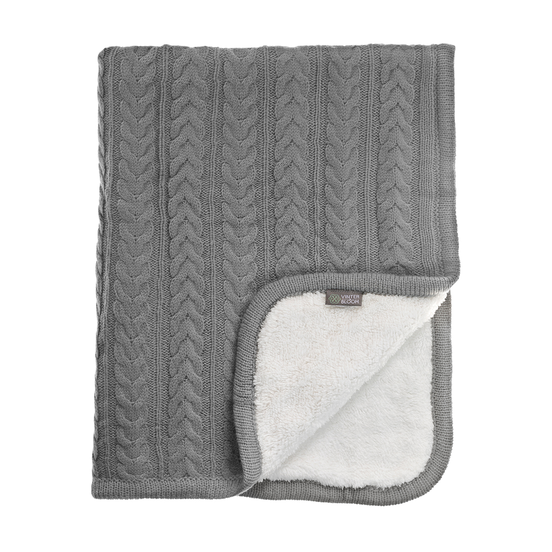 Vinter & Bloom Nuttet babytæppe Dove Grey