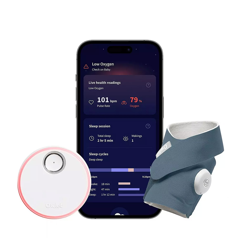 Owlet Dream Sock Bedtime Blue babymonitor