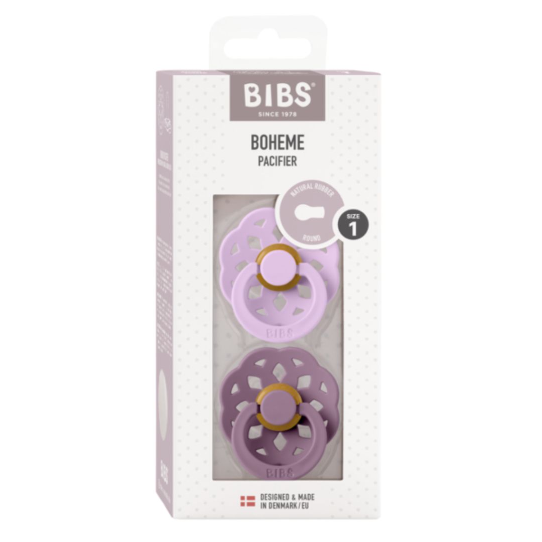 BIBS dug Boheme 2-pak 0-6m Violet Sky/Mauve