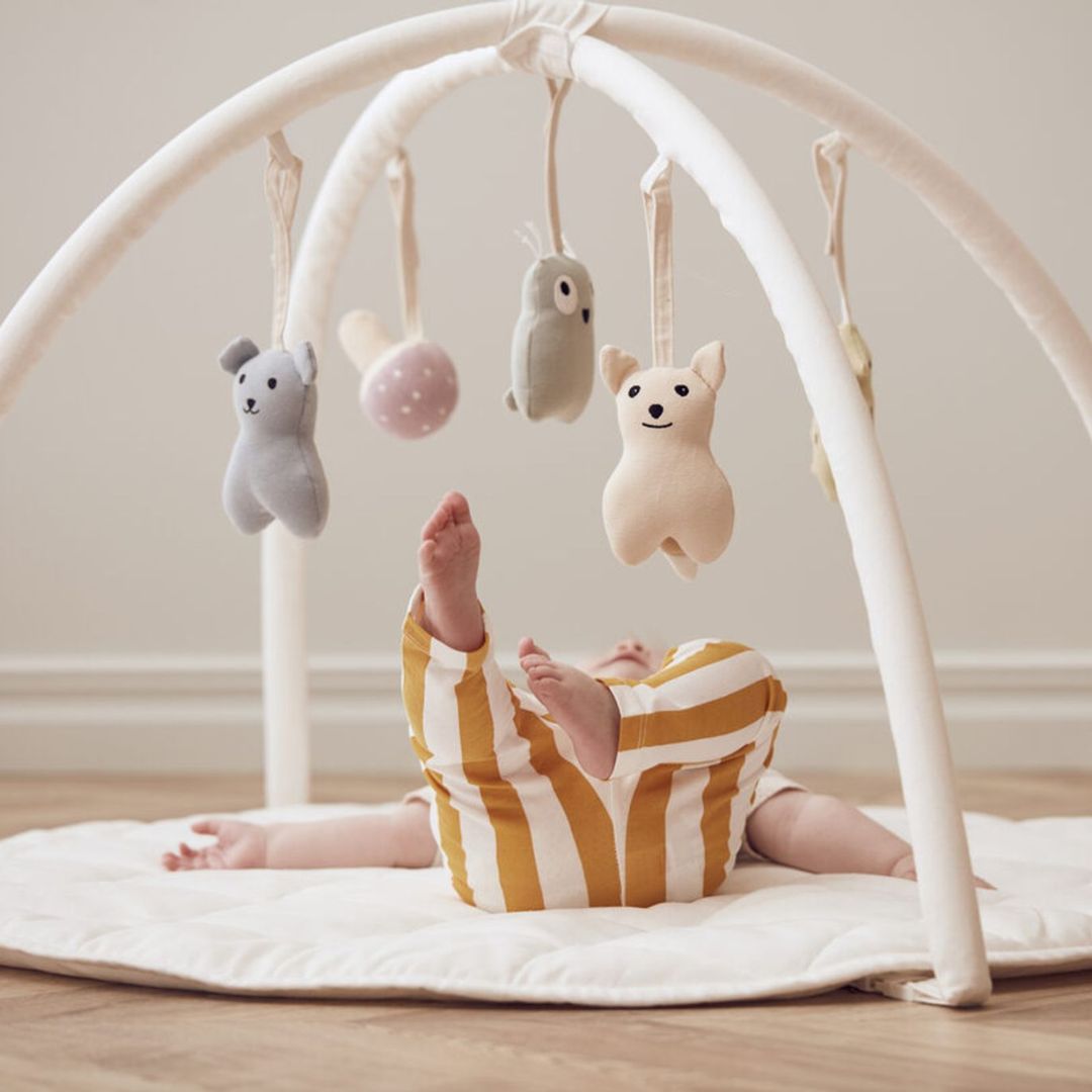 Kids Concept Baby Gym tekstil naturhvid