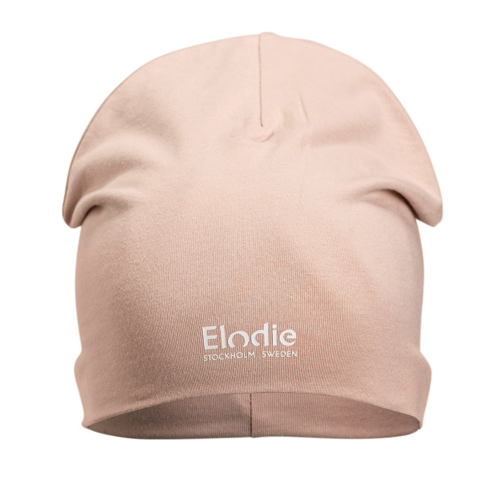 Elodie Cotton Hat Logo- Pudder Pink 0-6m