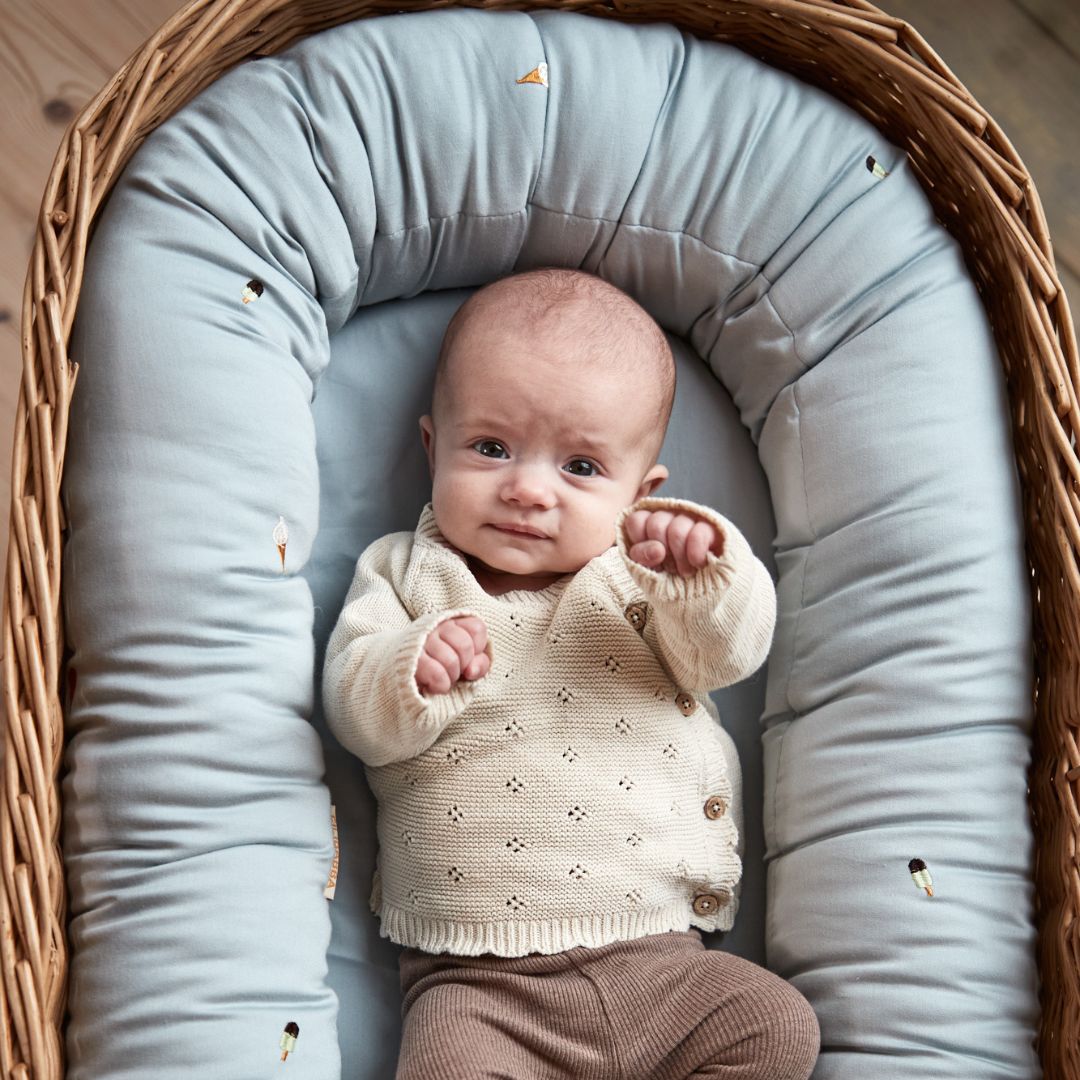 Filibabba Baby Nest broderede briller - perleblå