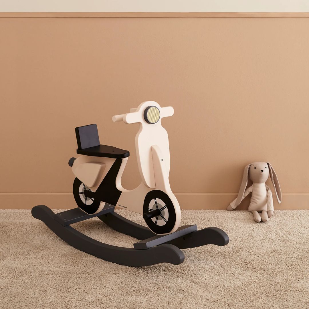 Kids Concept Gyngescooter lys beige