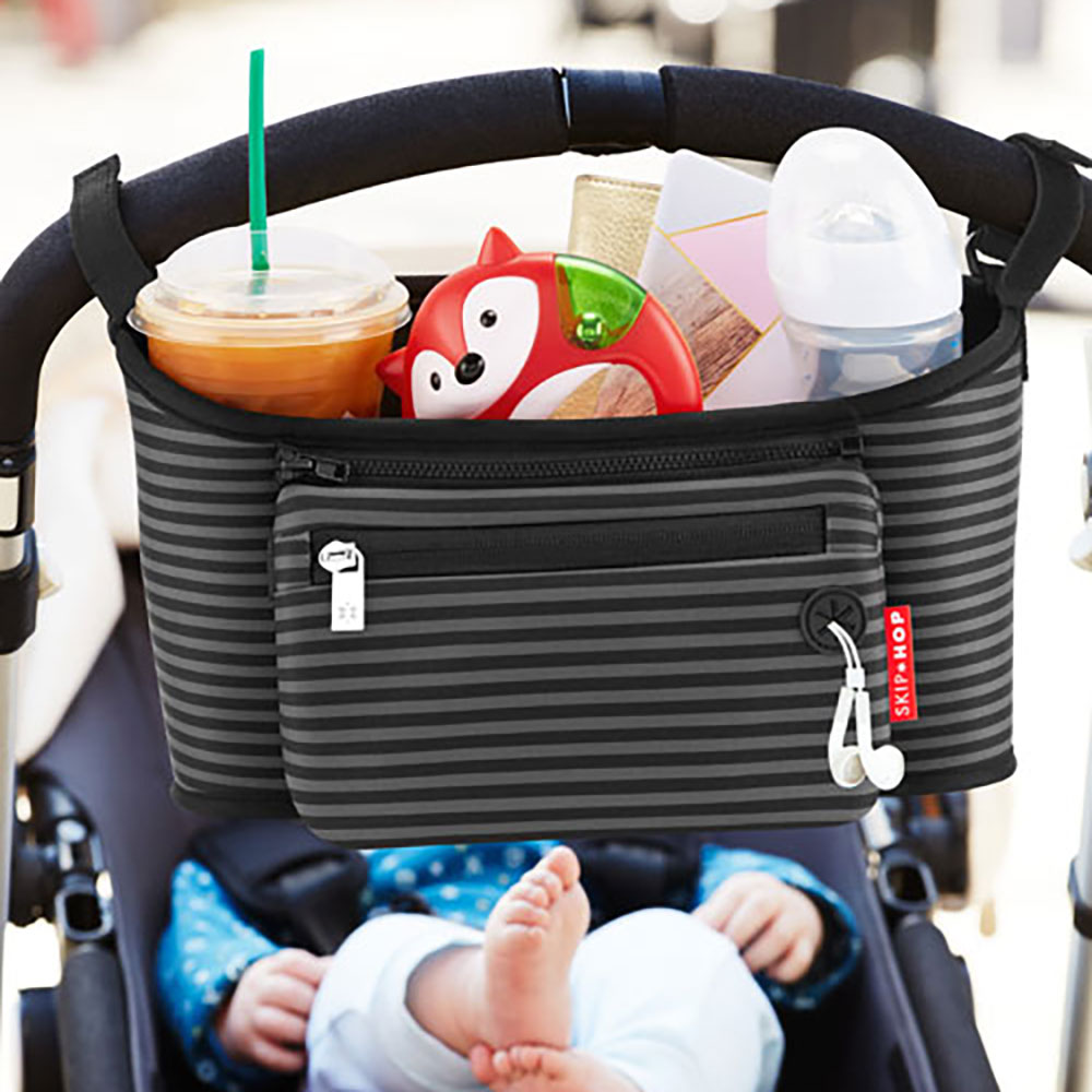 Skip Hop Stroller Organiser Sort/grå striber