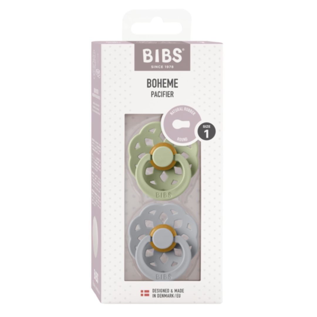 BIBS dug Boheme 2-pak 0-6m Sage/Cloud