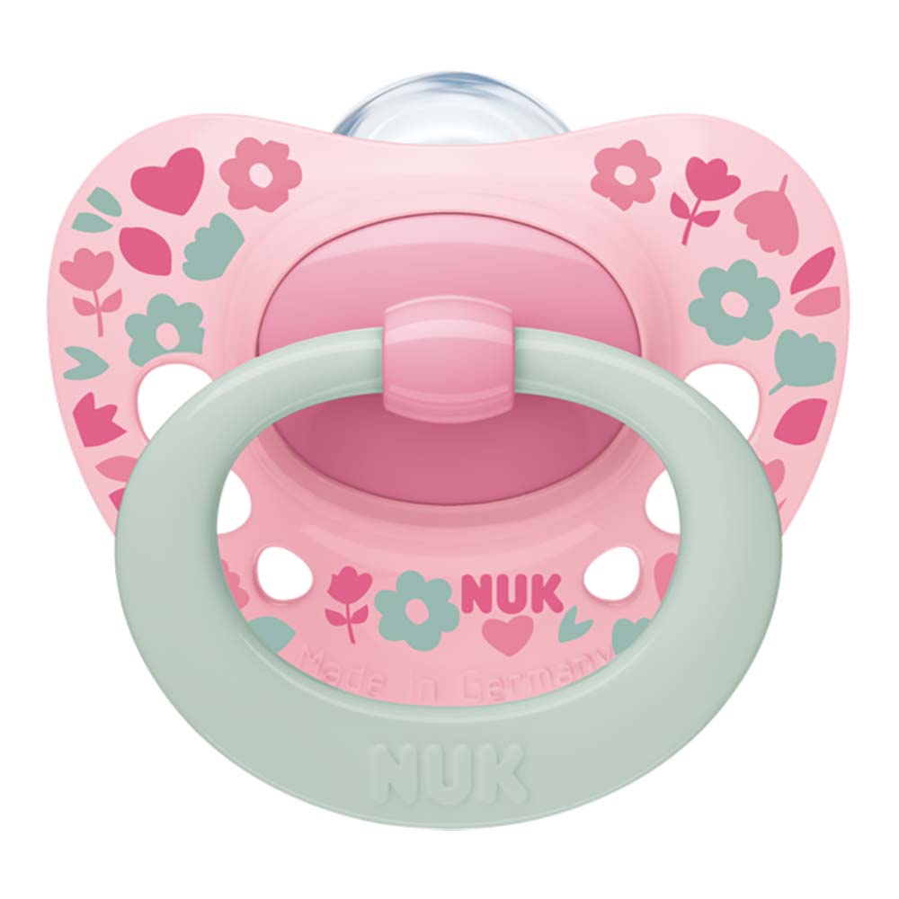 NUK sutteflaske 6-18m Signature Rose/White